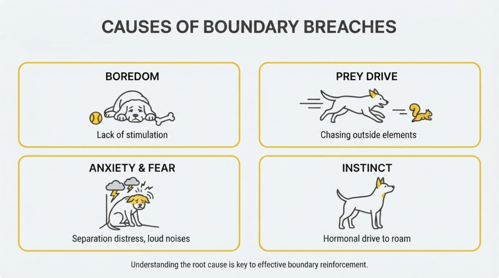 causes of dog boundary breaches